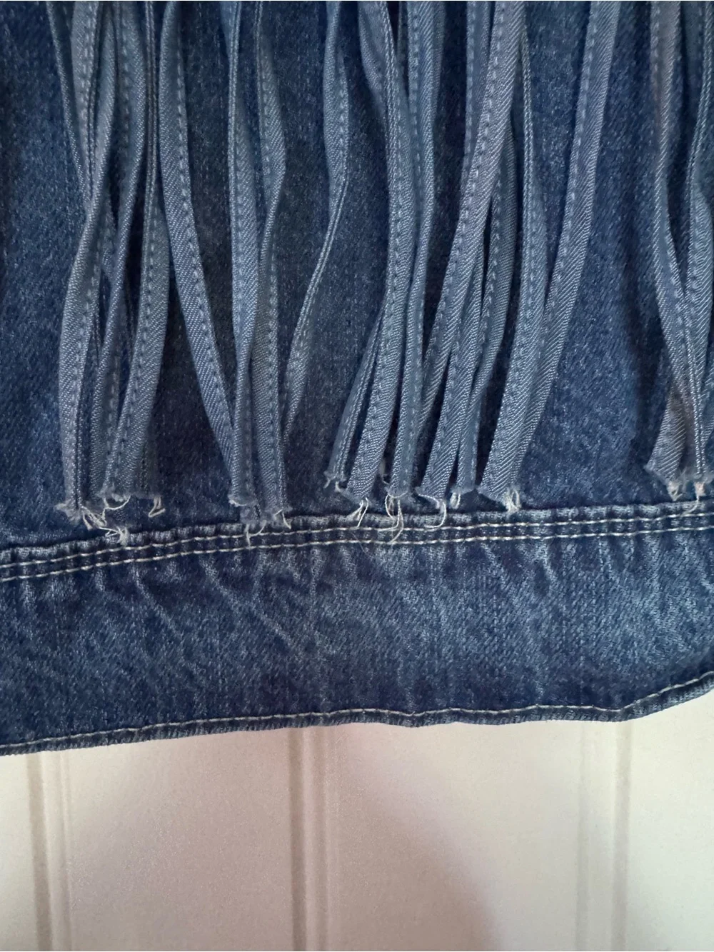 Scully Blue Denim Jacket with Long Fringe - Picture 3 of 7